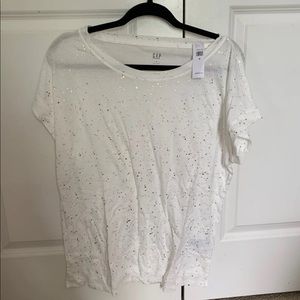 Metallic dot t shirt